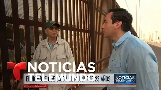 El hombre que se conoce todos los huecos del muro en la frontera | Noticiero | Noticias Telemundo