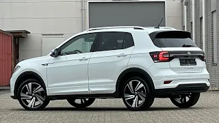 Volkswagen NEW T-Cross R-Line 2022 in 4K Pure White 18 inch Nevada walk around & Detail Inside