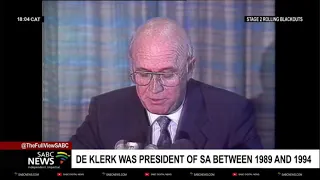 RIP FW de Klerk | A look at FW de Klerk during apartheid years