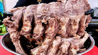 Amazing Giant rib soup, Beef rib soup boiled every day, Galbitang, Korean street food