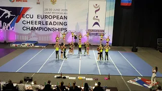 ECU European Championship 2019 - Senior Cheer Coed Elite Team Dartly