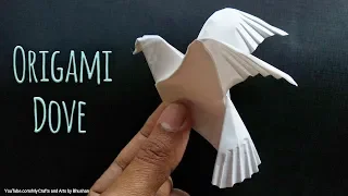 Tutorial on Origami Dove 🕊 or Pigeon || How to make an origami bird easily