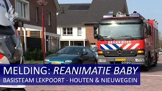 Reanimatie baby - Melding - Politie - Houten en Nieuwegein. Dienst met de politiesurveillanten