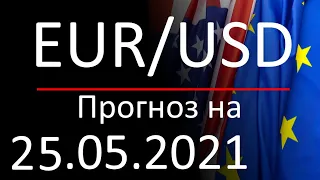 Курс доллара Eur Usd. Прогноз форекс 25.05.2021. Forex. Трейдинг с нуля.