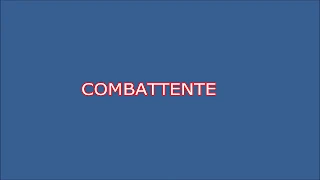 Combattente con testo