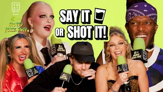 SAY IT OR SHOT IT 🥃 at KISS Haunted House Party 😈 KSI | Anne-Marie | Chloe Burrows & More!