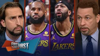 Lakers clinch play-in spot vs Jazz, LeBron & AD combine for 58 pts in win | NBA | FIRST THINGS FIRST
