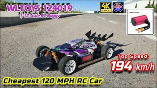 🎦 #118 Wltoys 124019 ... New PB: 194 km/h (120 MPH) ... Cheapest Upgrades to hit 120 MPH