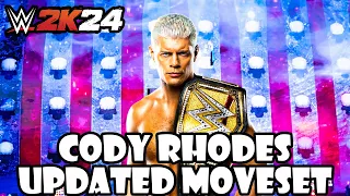 WWE 2K24 Cody Rhodes Updated Moveset