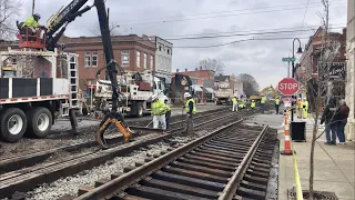 Replacing Street Running Railroad Tracks, LaGrange, Kentucky Part 2