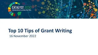 10 Top Tips of Grant Writing