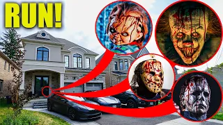 if you ever see BLOODY PENNYWISE, CHUCKY, HALLOWEEN ARMY ATTACK STROMEDY'S HOUSE, RUN!! (SCARY)