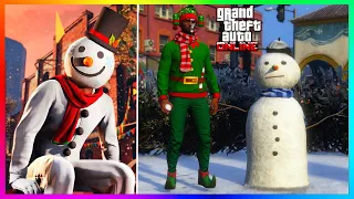 NEW Christmas Snowman Event, LEAKED DLC, Rare Outfit, MONEY, Xmas GTA 5 Snow 2023(GTA Online Update)