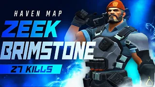 ACEND Zeek is a Brimstone Beast! 27 ELIMS! [ Valorant Pro Replays ]