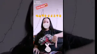 HAND EMOJI CHALLENGE FROM TIKTOK | LALALA LA SONG |FIRST TIME IN TIKTOK | mask avoid COVID19