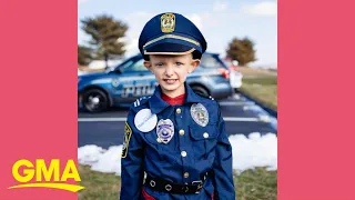 Make-A-Wish grants little boy dream of becoming a police officer l GMA