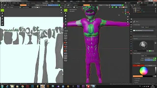 СоздаемМоделируем персонажа для игрмультфильмов-Урок 9-Подготовка к раскраске(Blender 2.8)