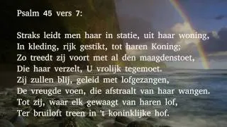 Psalm 45 vers 1 en 7 - Mijn hart, vervuld met heilbespiegelingen