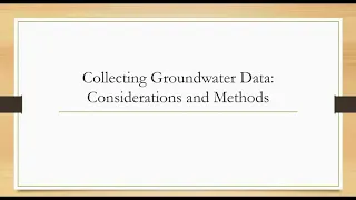 Groundwater Database Management