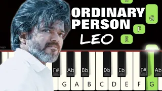 Ordinary Person 🔥 | LEO | Piano tutorials | Piano Notes | Piano Online #pianotimepass #leo #vijay