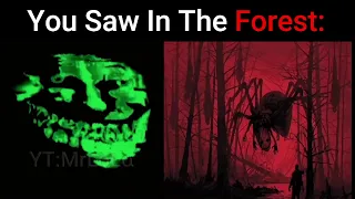 troll face becoming uncanny ( you saw in the forest ) | trollge | troll face