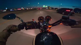 The Sunset Night Ride | Harley 08' Sportster | Pure Engine Sound (4K 60FPS)