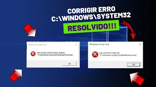 Não é possível encontrar o arquivo de script - C:windowssystem32 - RESOLVIDO