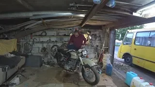 Первый старт мотоцикла Днепр после 27 лет простоя в гараже