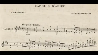 Paganini - Farewell Caprice (Caprice d'Adieu) in E Major, Op. 67, MS. 68 (Sheet Music)
