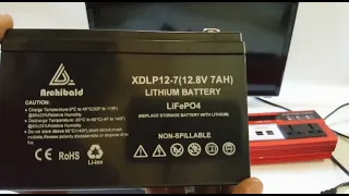 Testing 12V 7Ah Lifepo4 battery with TV and PS4