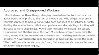 Perilous Times in the Last Days - Deception in the Church -  2. Timothy