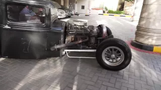 Ford Model A Pickup Truck Hot Rod Concept In Dubai UAE Drag Mickey Thompson, 350 Engine Black