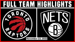 Toronto Raptors vs Brooklyn Nets - Full Game Highlights | Nov 23, 2022 | 22-23 NBA Season