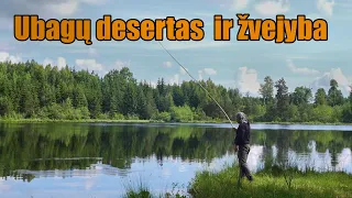 Žygis Vilkuose, žvejyba lazdynu, žuvų kepimas ir ubagų desertas