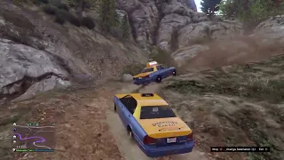 GTA V Online - Taxi Race around Mt. Chiliad!!