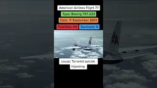 American Airlines Flight 77 Crash Animation #911 #shorts
