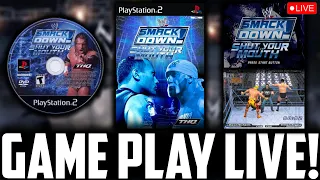 WWE SmackDown: Shut Your Mouth! LIVE PS2 GAMEPLAY! | WWE Season Mode Ep 1