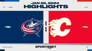 NHL Highlights | Blue Jackets vs. Flames - January 25, 2024