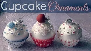 DIY CUPCAKE ORNAMENTS - Christmas Decor - Holiday How To | SoCraftastic