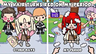 My Hair Turns Red On My Period | Sad Story | Toca Life Story / Toca Boca