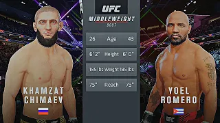 Khamzat Chimaev Vs. Yoel Romero : UFC 4 Gameplay (Legendary Difficulty) (AI Vs AI) (PS5)