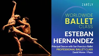 Esteban Hernandez, Soloist with San Francisco Ballet. Advanced/professional ballet class.