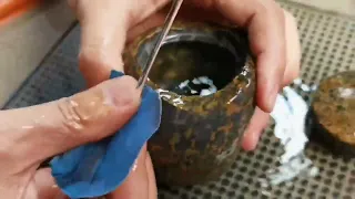 daily work for making tea pot