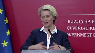 President von der Leyen happy - EU debates in Skopje, North Macedonia!