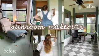 transforming the sunroom of our 1929 ranch cottage | full details and mood board | before and after