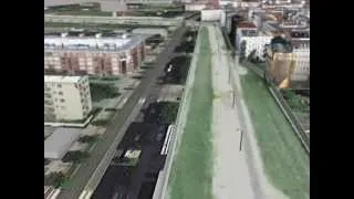 Berliner Mauer in GoogleEarth 1 - Mauerflug