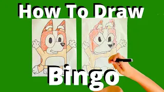 How To Draw Bingo from Bluey