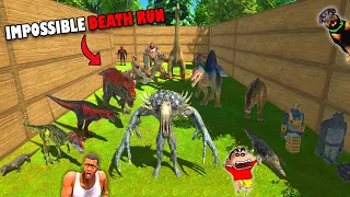CHOP Impossible 😱 DEATH TRAP vs SHINCHAN and AMAAN in Animal Revolt Battle Simulator WHO CAN PASS ?