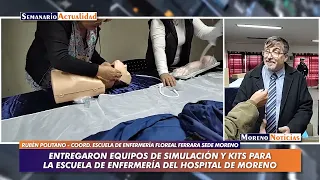 Entregaron equipos de simulación y kits para la Escuela de Enfermería del hospital de Moreno