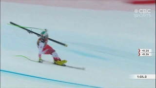 Men's downhill, Bormio 2019 - Vincent Kriechmayr loses a ski. :-P